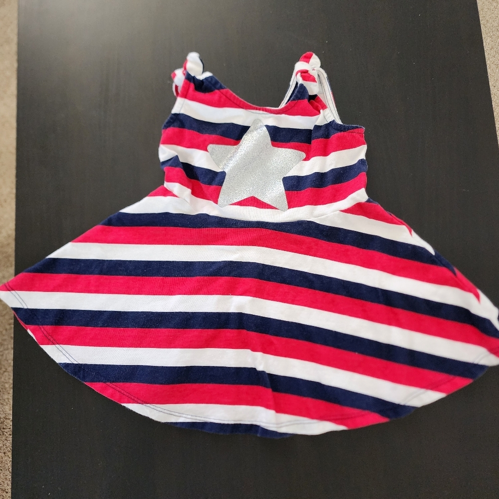 The Children's Place Pink, White & Navy Striped Toddler Dress
